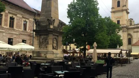 Un cunoscut monument din Cluj a fost vandalizat, fiind desenat cu vopsea roșie