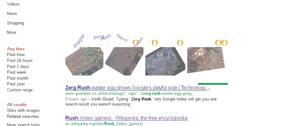 ZERG RUSH de la GOOGLE, jocul-surpriză pregătit utilizatorilor