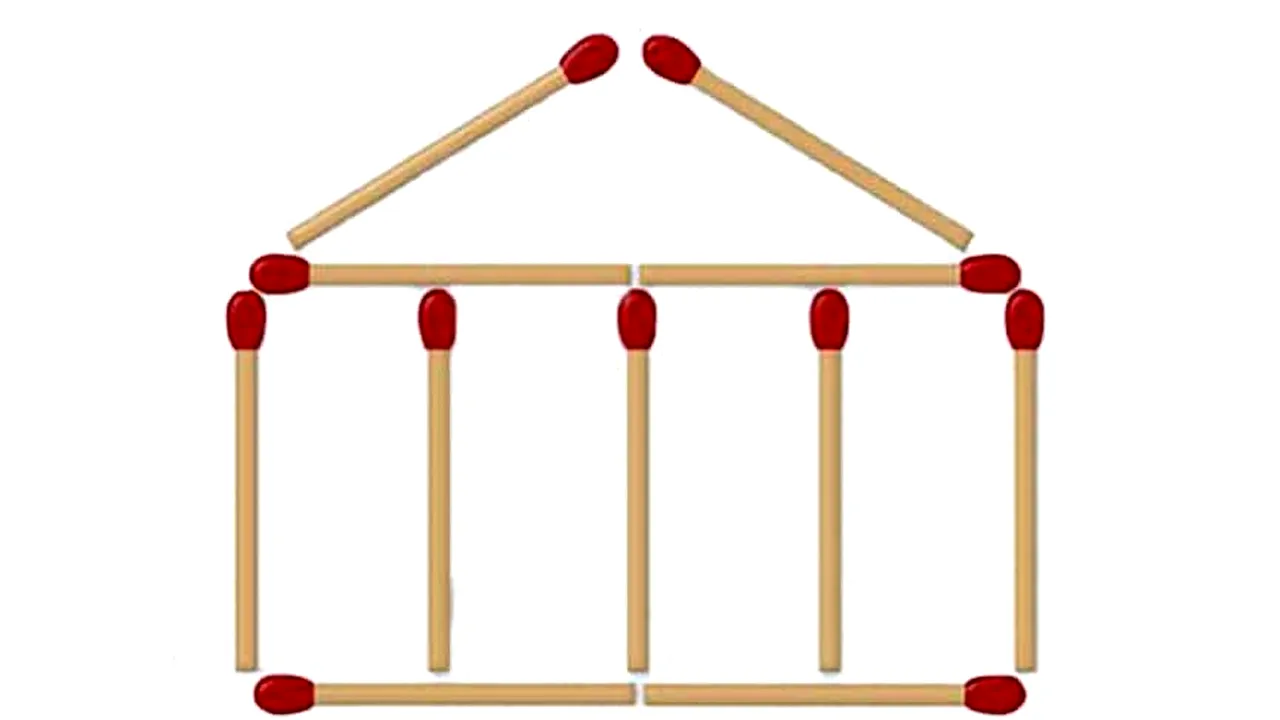 Test IQ de rezolvat în 60 de secunde | Mută 2 bețe de chibrit, pentru a obține 11 pătrate