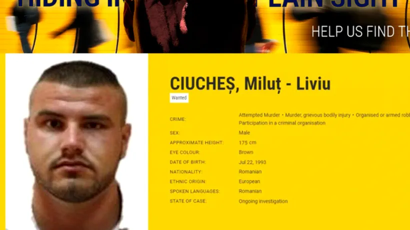 Un român, pe lista celor mai periculoși infractori din Europa