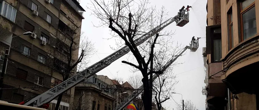INCENDIU puternic pe bulevardul Kogălniceanu din București. O persoană A MURIT