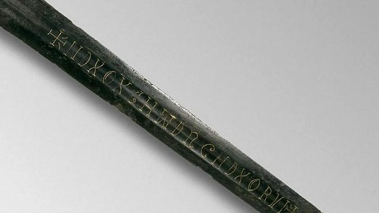 Biblioteca națională a Regatului Unit cere ajutor pentru descifrarea codului misterios inscripționat pe o sabie medievală