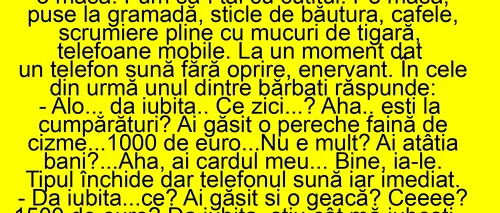 Bancul de duminică | Într-un bar, o gașcă mare de prieteni, la masă