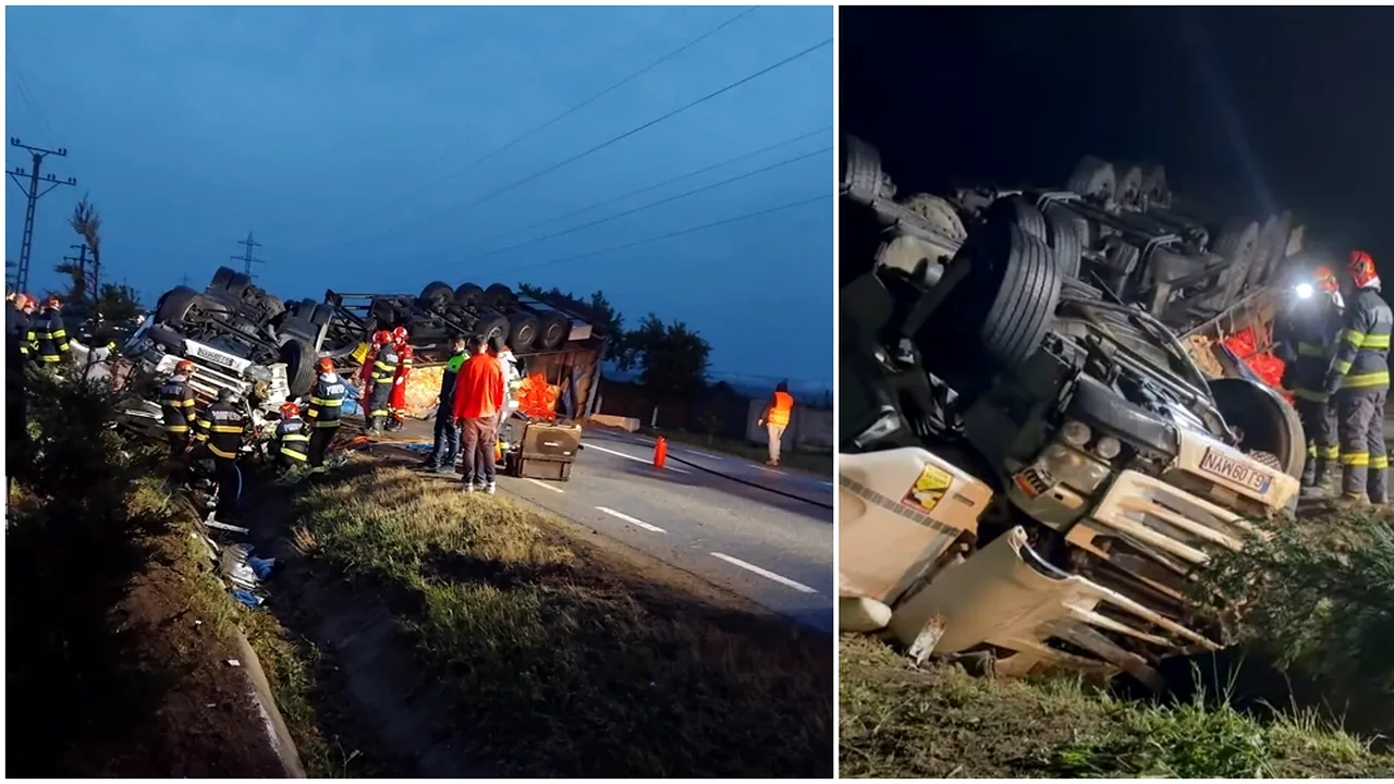 Tragedie pe DN 66. Șoferul unui TIR a murit după ce s-a izbit de un autoturism