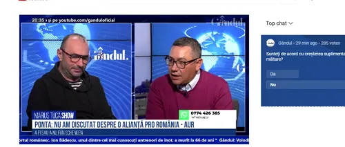 Poll Marius Tucă Show: „Sunteți de acord cu creșterea suplimentară a pensiilor militare?”