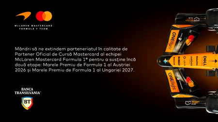 (P) Parteneriatul BT x McLaren Mastercard se extinde în Formula 1