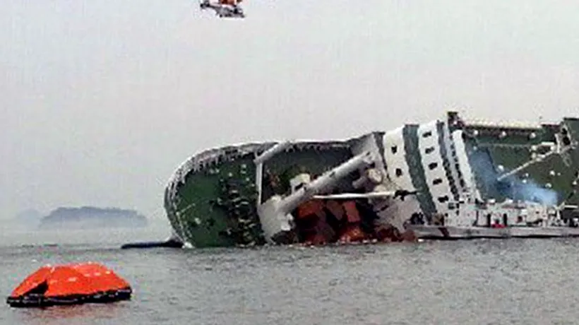 Căpitanul feribotului scufundat în Coreea de Sud a fost arestat. Peste 270 de persoane sunt date dispărute