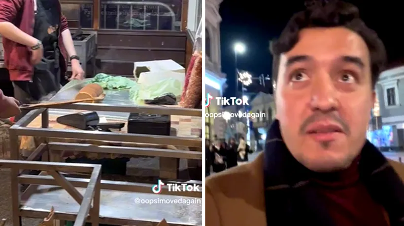 Cum a reacționat acest turist din SUA, după ce a văzut cum se prepară kurtos colac la Târgul de Crăciun din Cluj-Napoca