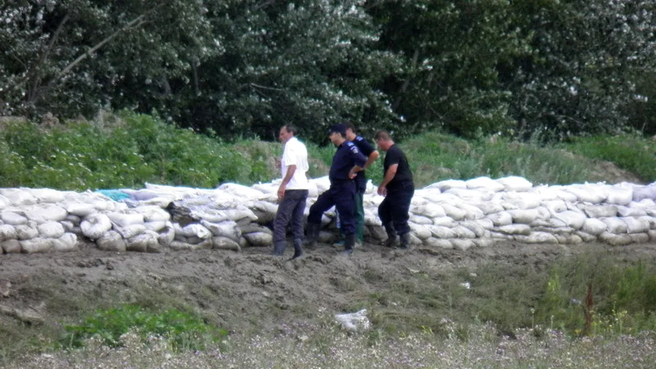 SE ÎNTÂMPLĂ ÎN ROMÂNIA: Nisipul dus de către specialiști pe malul unui râu pentru îndiguiri, furat de localnici