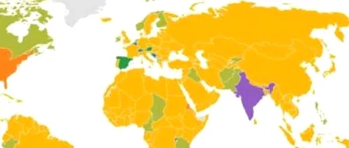 Harta limbilor oficiale ale țărilor lumii. Statul care are 16 dialecte oficiale