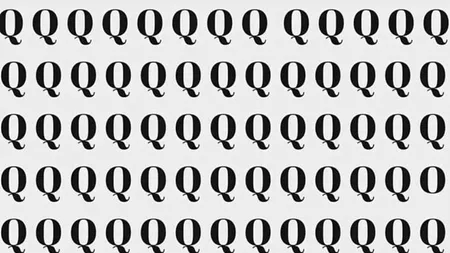 Test de inteligență. Doar persoanele cu un IQ ridicat pot găsi litera diferită în doar 5 secunde