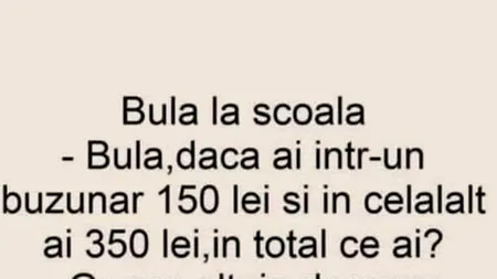 BANC | Bulă și problema de matematică