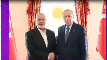 Președintele Turciei Recep Tayyip Erdogan s-a întâlnit cu liderul HAMAS, Ismail Haniyeh: 