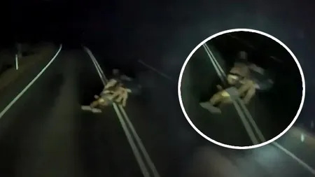 Filmarea ȘOCANTĂ surprinsă de o cameră de bord pe un drum din Australia. „Am senzația aia de genul «Știu ce ai făcut vara trecută»”