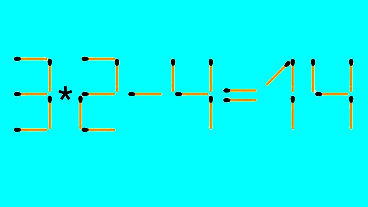 Test de inteligență pentru genii | Corectați 3x2-4=14, adăugând un singur chibrit!