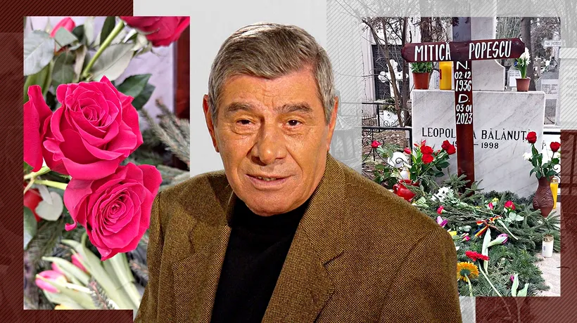EXCLUSIV | Ce flori i-au adus prietenii lui Mitică Popescu la mormânt, la parastasul de 40 de zile. Apropiații și rudele regretatului actor s-au strâns duminică la un restaurant din București