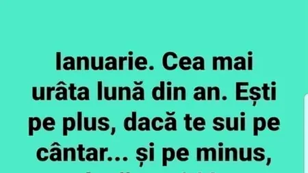 Bancul de luni | De ce este ianuarie cea mai urâtă lună din an