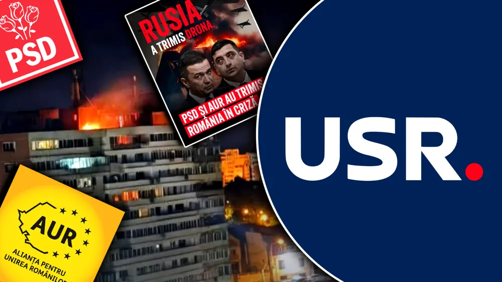 USR folosește incidentul de la Galați ca armă politică și dă vina pe PSD și AUR pentru atacul cu drona: Voi ați lăsat România vulenarbilă!