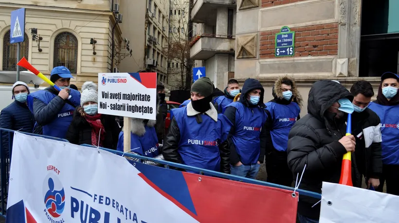 Bugetarii ies în stradă! Federația Publisind protestează în București, Giurgiu, Brăila și Vâlcea!