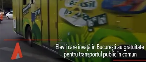 Elevii din București circulă GRATUIT cu mijloacele de transport în comun STB