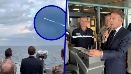 Emmanuel Macron, martor la primul test al rachetei balistice M51.3 de pe un submarin nuclear: „Pentru a fi liber, trebuie să fii temut”