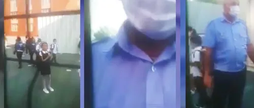 Protest filmat, la o școală din sectorul 6. Un tată a refuzat să-i pună fetiței sale masca de protecţie. „Copilul meu este liber” (VIDEO)