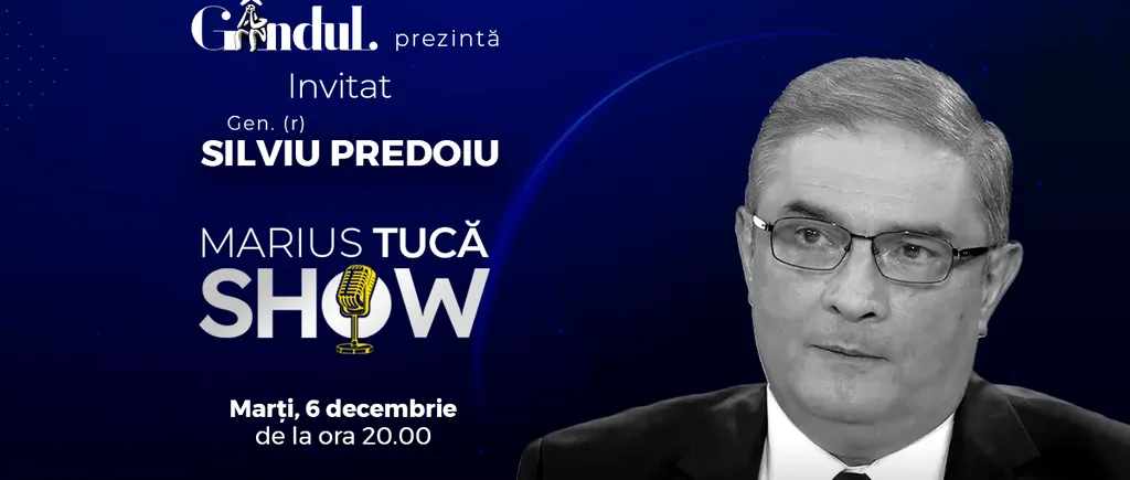 Marius Tucă Show începe marți, 6 decembrie, de la ora 20.00, live pe gândul.ro