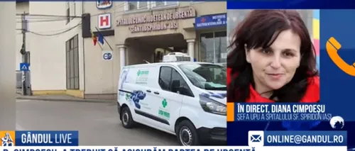 GÂNDUL LIVE | ȘEFA SMURD Iași Diana Cimpoeșu: Cum a fost pusă pe picioare UPU Suceava: Viața merge înainte, urgențe există în continuare
