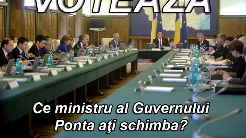 SONDAJ: Ce ministru al Guvernului Ponta ați schimba din funcție?