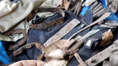 Rămășițele unui soldat, găsite în Bacău cu detectorul de metale