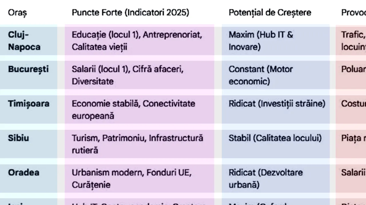 TOP 10: Cele mai bune orașe din România în care să trăiești în 2026. Aceste localități vor înflori anul viitor