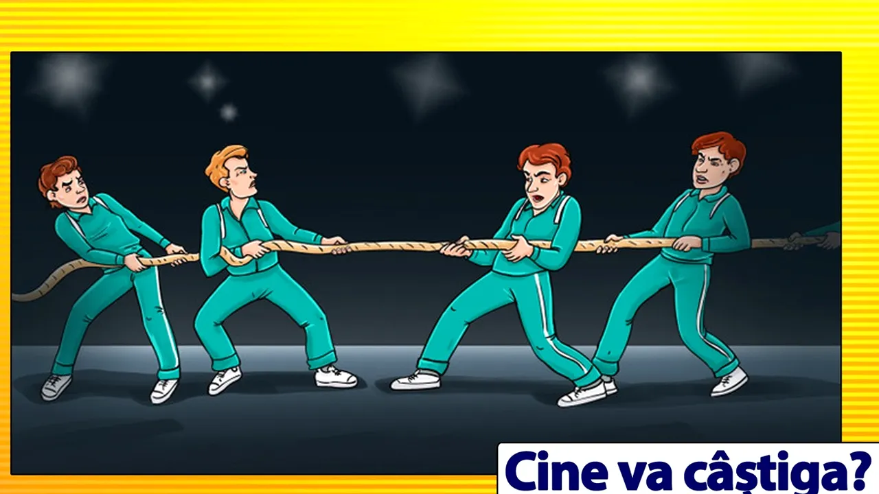 TEST IQ | Cine va câștiga concursul: echipa din dreapta sau echipa din stânga?