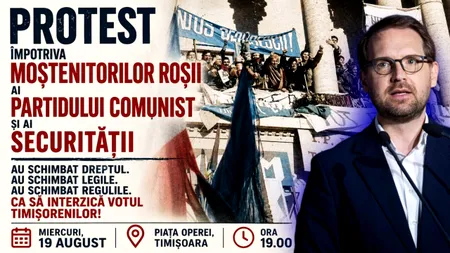 Susţinătorii lui Dominic Fritz ies în stradă. Miting pentru edilul Timişoarei care ar urma să plece acasă din cauza legii incompatibilităţii