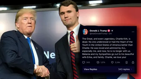 E oficial. Charlie Kirk a murit. Anunțul, făcut chiar de Donald Trump. NIMENI din conducerea politică a statului român nu a condamnat ASASINATUL