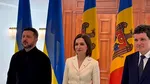 Nicușor Dan, declarații de presă comune cu Maia Sandu și Volodimir Zelenski, după trilaterala de la Chișinău