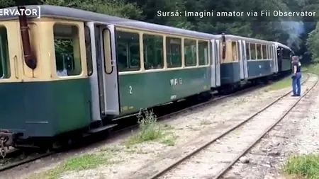 Mocăniţa plină cu turişti de la Vișeul de Sus a deraiat, din nou