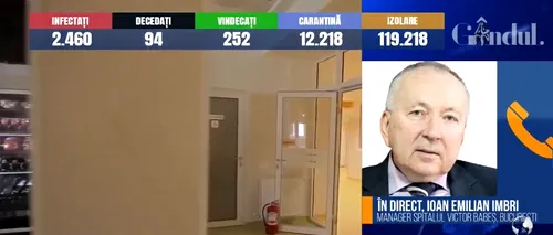 CORONAVIRUS. Managerul Spitalului Victor Babeș,  avertisment legat de măști: „Voi spune ceva care va deranja foarte mult