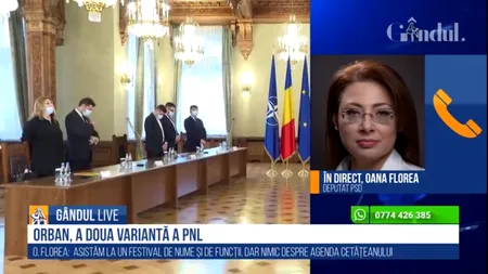 GÂNDUL LIVE. Oana Florea, deputat PSD, despre negocierile dintre PNL, USR-PLUS și UDMR: Nu cred că se va ajunge la un compromis atât de ușor. Nu vom avea un Guvern până la finalul anului | VIDEO