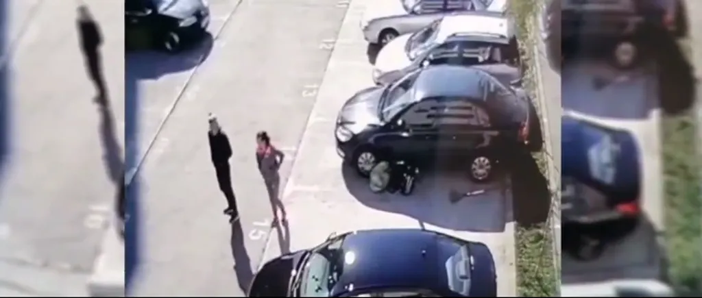 VIDEO. Hoți surprinși de camerele de supraveghere, într-o parcare din București