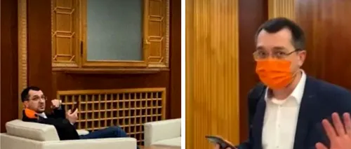 VIDEO. Vlad Voiculescu, ministrul Sănătății, surprins fără mască pe holurile Parlamentului