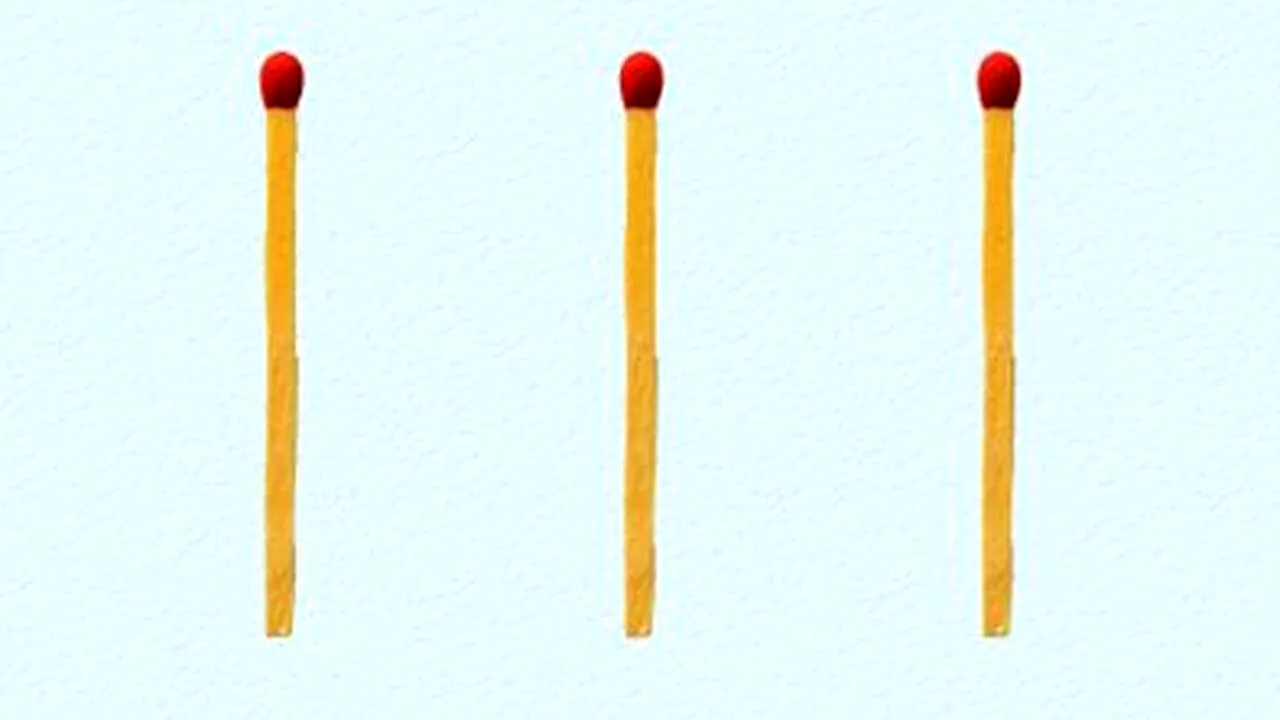 Test de inteligență | Cum puteți transforma aceste 3 chibrituri în numărul 6, fără să le rupeți?