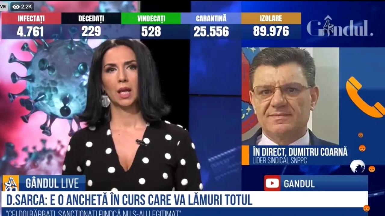 GÂNDUL LIVE. Dumitru Coarnă, lider sindical SNPPC: „Dacă nu o să scuipați polițiștii, nu le puneți mâna în gât și nu o să le rupeți epoleți, nu o să primiți același tratament”