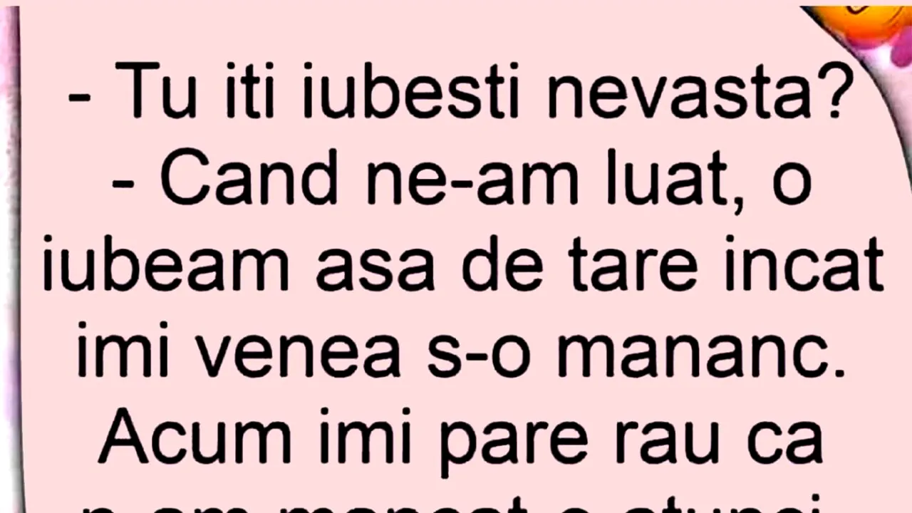Bancul de vineri | „Tu îți iubești nevasta?”