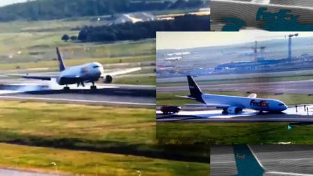Spectaculos! Un BOEING Fedex aterizează doar pe trenul din spate la Istanbul. Cum a fost evitat dezastrul
