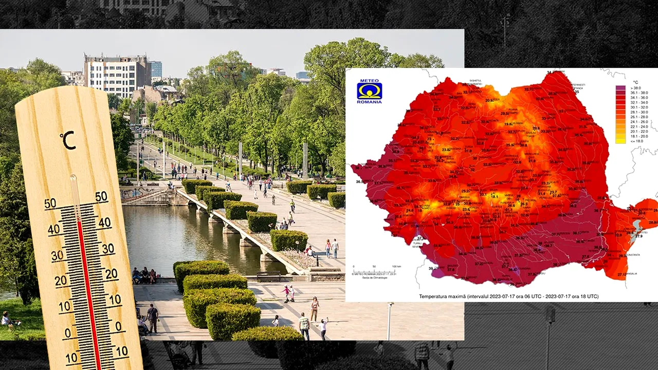 Temperaturi de foc în România! Cum a arătat harta țării în cea mai caldă zi din an. Canicula continuă!