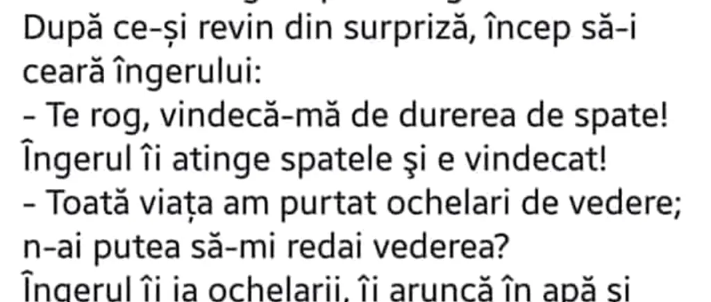 BANCUL ZILEI | Românii și îngerul