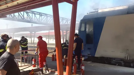Un nou incident la CFR. O locomotivă a luat foc la Vaslui | VIDEO