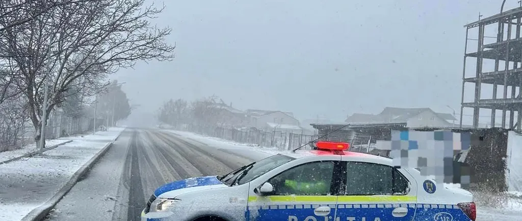 Ninsori abundente în țară. Zăpadă pe mai multe drumuri din țară, trafic restricționat în Vaslui