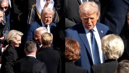 Ursula von der Leyen și Donald Trump au avut o scurtă DISCUȚIE la Roma și au convenit asupra unei întâlniri ulterioare