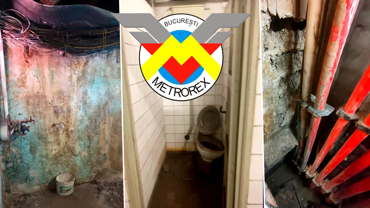 Imaginile dezastrului de la metrou. Angajații Metrorex muncesc în condiții groaznice, cu toalete insalubre și fără apă potabilă. „Nu s-a dat cu o bidinea de 45 de ani”